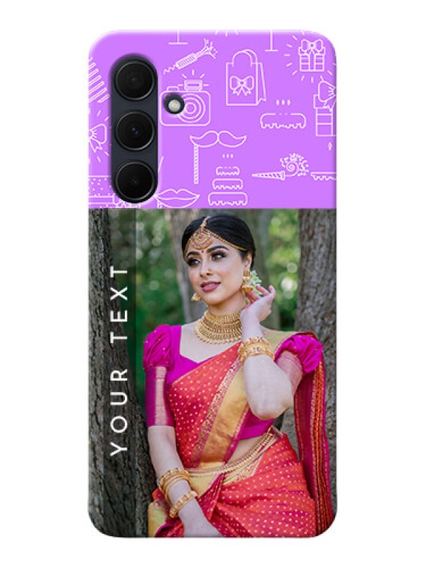 Custom Galaxy A35 5G Personalized Phone Cases: Birthday Icons Design