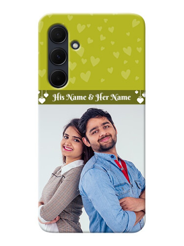 Custom Galaxy A35 5G custom mobile covers: You & Me Heart Design