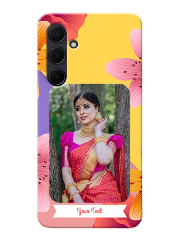 Custom Galaxy A35 5G Mobile Covers: 3 Image With Vintage Floral Design