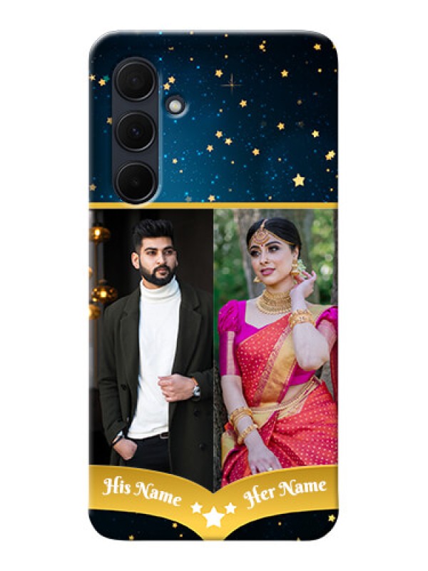 Custom Galaxy A35 5G Mobile Covers Online: Galaxy Stars Backdrop Design