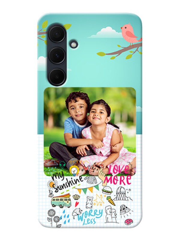 Custom Galaxy A35 5G phone cases online: Doodle love Design