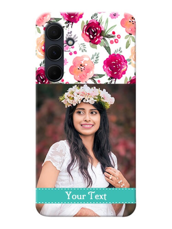 Custom Galaxy A35 5G Personalized Mobile Cases: Watercolor Floral Design