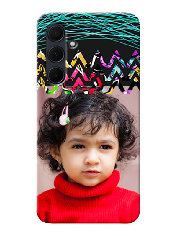 Custom Galaxy A35 5G personalized phone covers: Neon Abstract Design