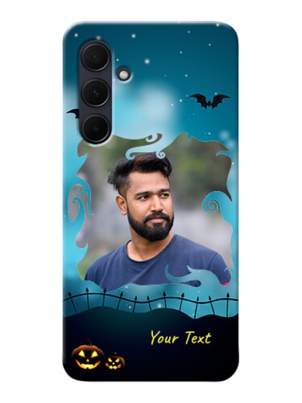 Custom Galaxy A35 5G Personalised Phone Cases: Halloween frame design