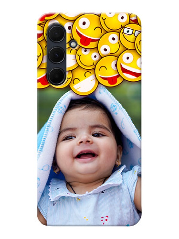 Custom Galaxy A35 5G Custom Phone Cases with Smiley Emoji Design