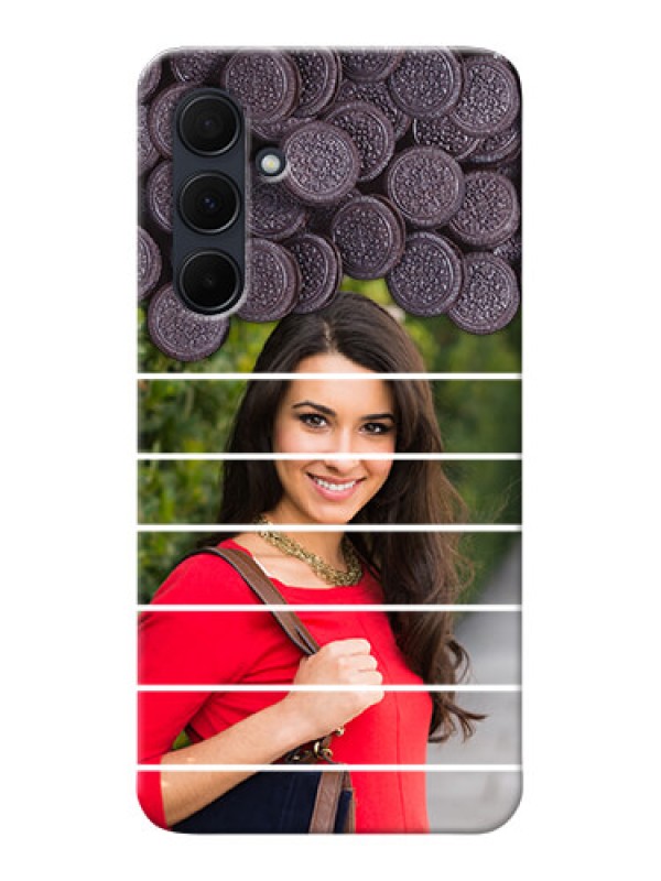 Custom Galaxy A35 5G Custom Mobile Covers with Oreo Biscuit Design
