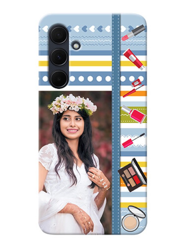 Custom Galaxy A35 5G Personalized Mobile Cases: Makeup Icons Design