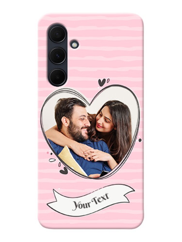 Custom Galaxy A35 5G custom mobile phone covers: Vintage Heart Design