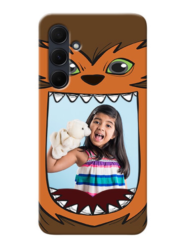 Custom Galaxy A35 5G Phone Covers: Owl Monster Back Case Design