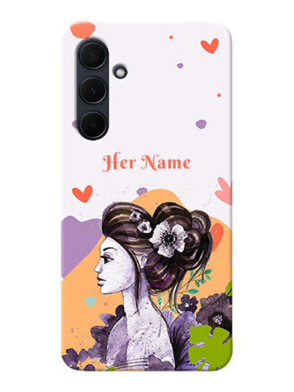 Custom Galaxy A35 5G Personalized Phone Case with Woman And Nature Design