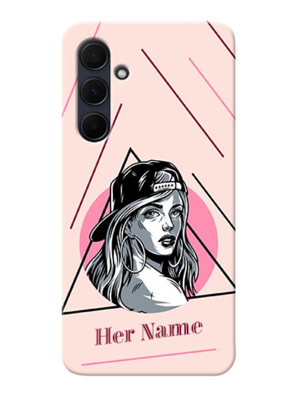 Custom Galaxy A35 5G Personalized Phone Case with Rockstar Girl Design