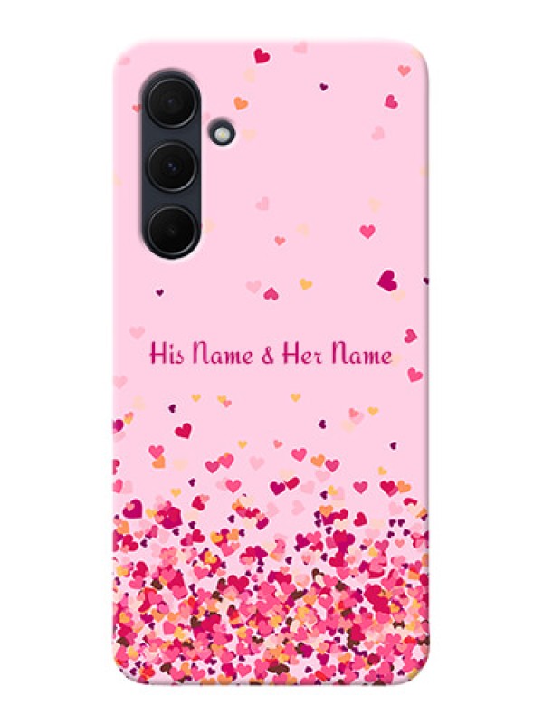 Custom Galaxy A35 5G Photo Printing on Case with Floating Hearts Design