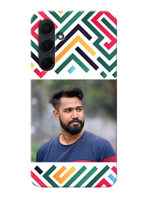 Custom Galaxy A35 5G Personalized Phone Case with Colorful Maze Pattern Design