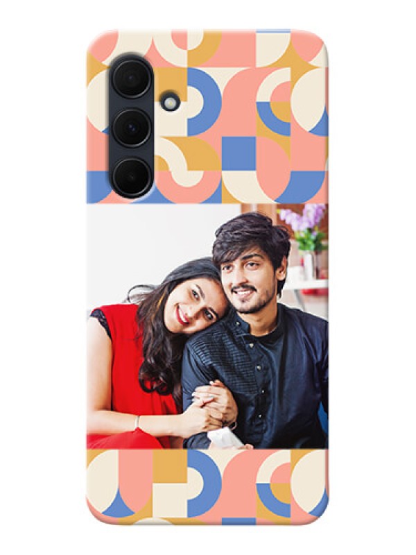 Custom Galaxy A35 5G Photo Printing on Case with Semiwithcircle Maze Pattern Design