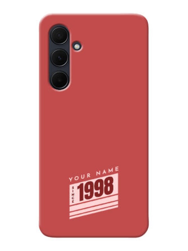 Custom Galaxy A35 5G Custom Phone Case with Red custom year of birth Design