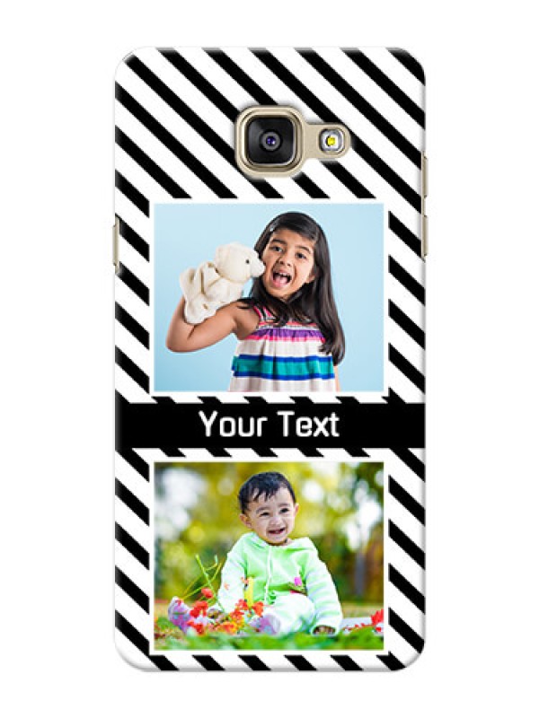 Custom Samsung Galaxy A5 (2016) 2 image holder with black and white stripes Design