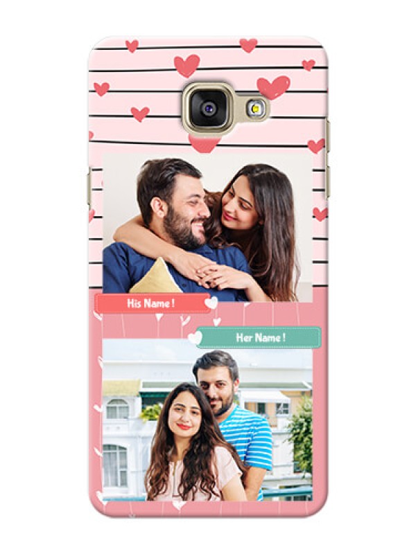 Custom Samsung Galaxy A5 (2016) 2 image holder with hearts Design