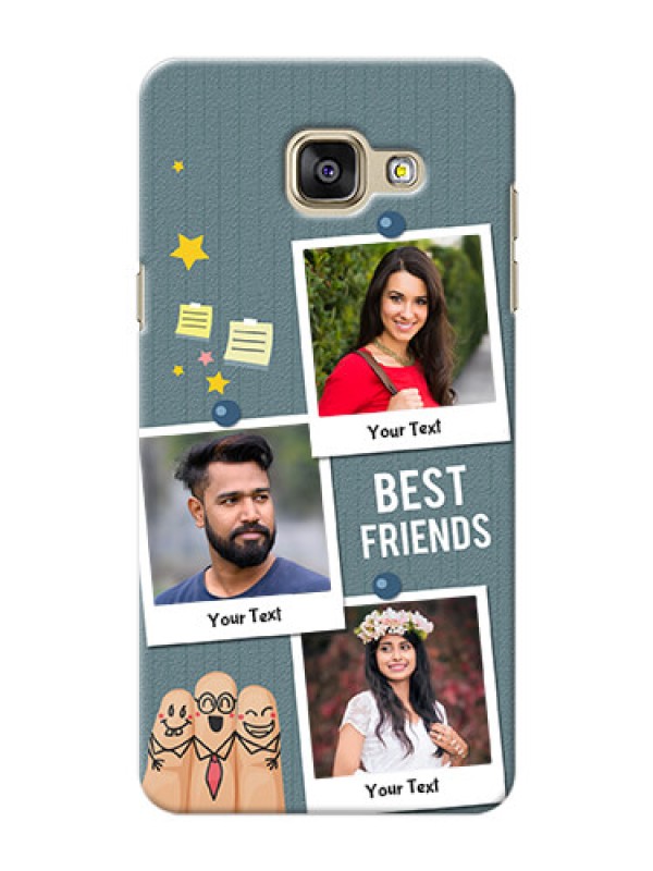 Custom Samsung Galaxy A5 (2016) 3 image holder with sticky frames and friendship day wishes Design