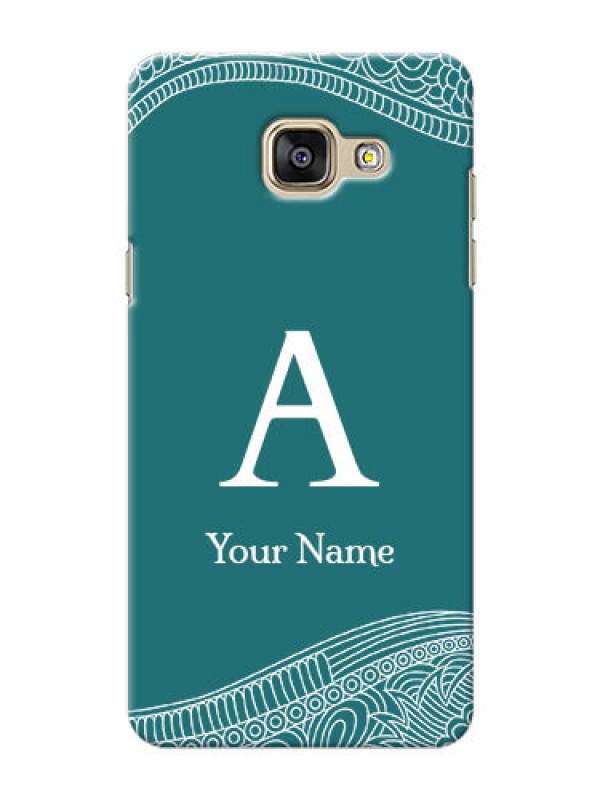 Custom Galaxy A5 (2016) Mobile Back Covers: line art pattern with custom name Design