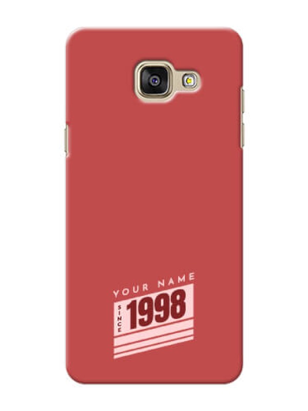 Custom Galaxy A5 (2016) Phone Back Covers: Red custom year of birth Design