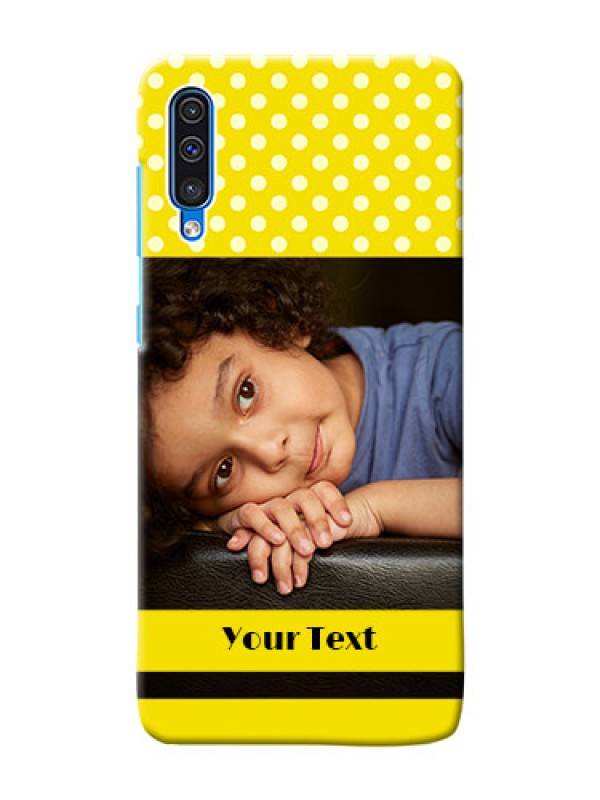Custom Galaxy A50 Custom Mobile Covers: Bright Yellow Case Design