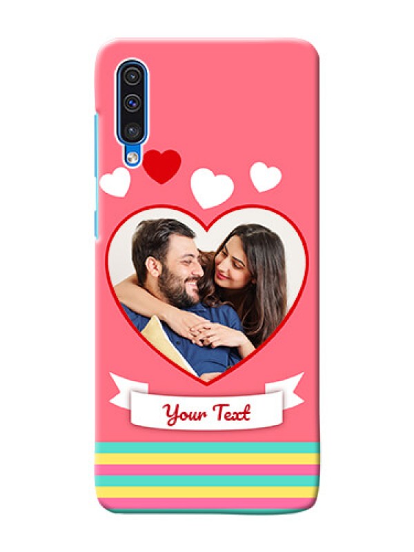 Custom Galaxy A50 Personalised mobile covers: Love Doodle Design