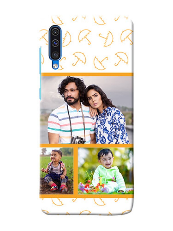 Custom Galaxy A50 Personalised Phone Cases: Yellow Pattern Design