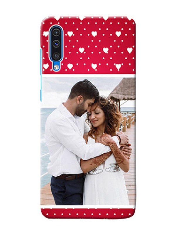 Custom Galaxy A50 custom back covers: Hearts Mobile Case Design
