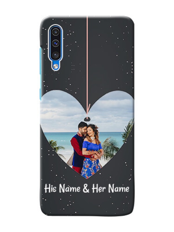 Custom Galaxy A50 custom phone cases: Hanging Heart Design