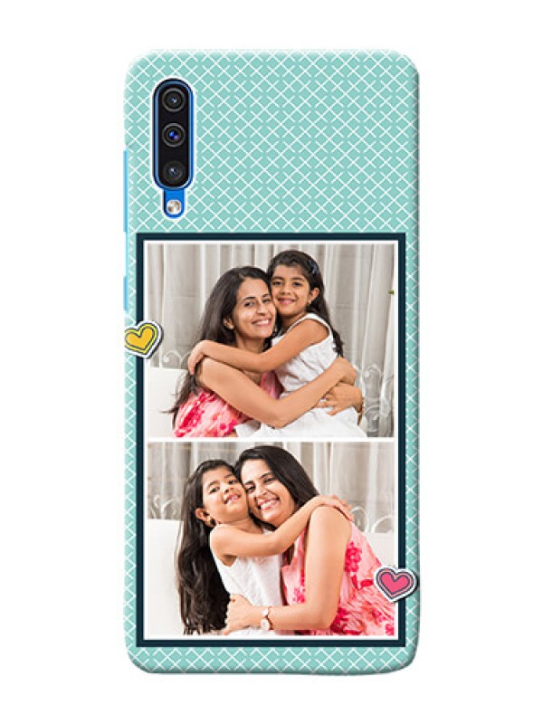 Custom Galaxy A50 Custom Phone Cases: 2 Image Holder with Pattern Design