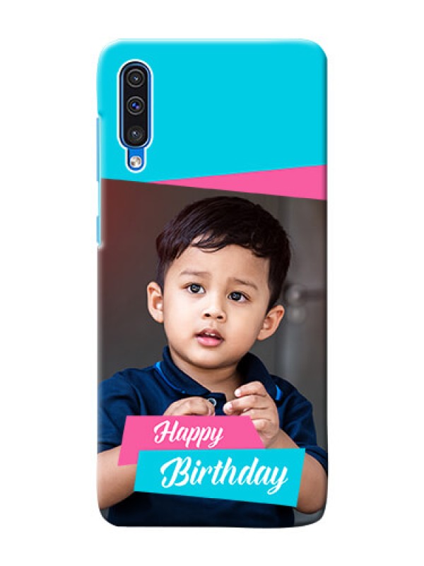 Custom Galaxy A50 Mobile Covers: Image Holder with 2 Color Design