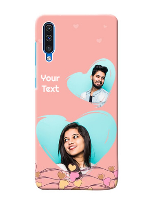 Custom Galaxy A50 customized phone cases: Love Doodle Design