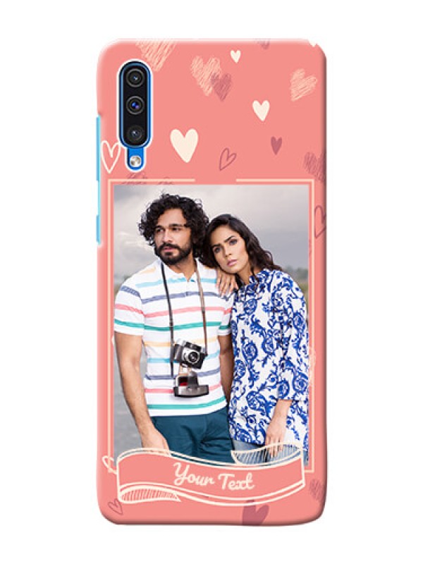 Custom Galaxy A50 custom mobile phone cases: love doodle art Design