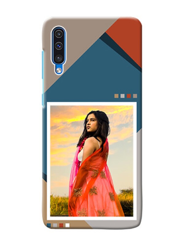 Custom Galaxy A50 Mobile Back Covers: Retro color pallet Design