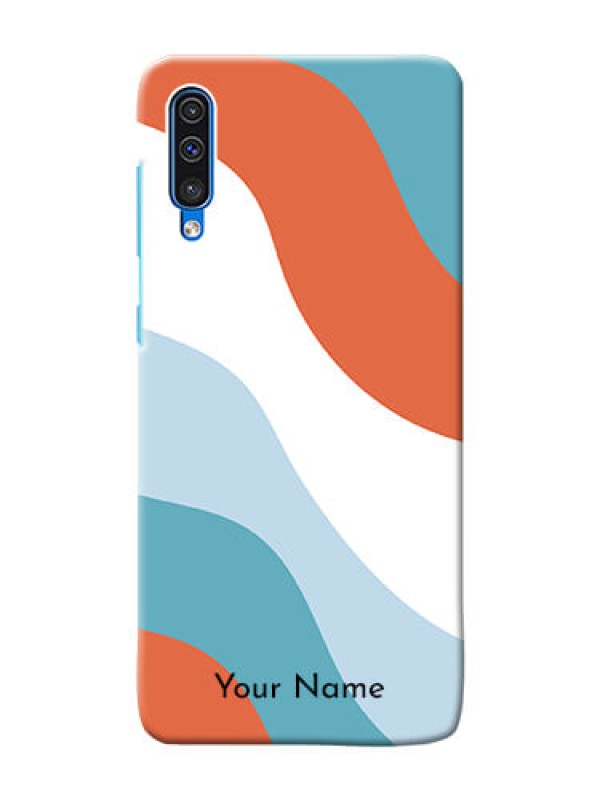 Custom Galaxy A50 Mobile Back Covers: coloured Waves Design