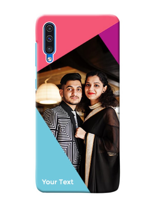 Custom Galaxy A50 Custom Phone Cases: Stacked Triple colour Design
