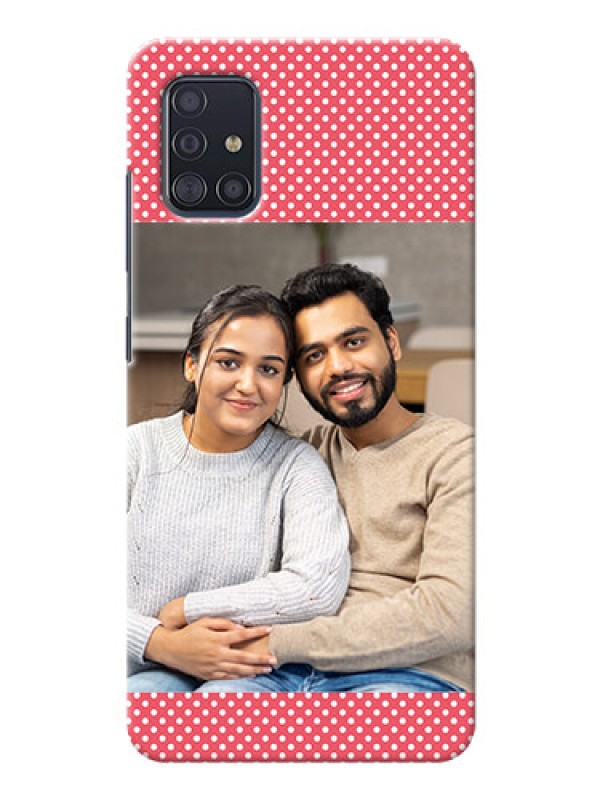 Custom Galaxy A51 Custom Mobile Case with White Dotted Design