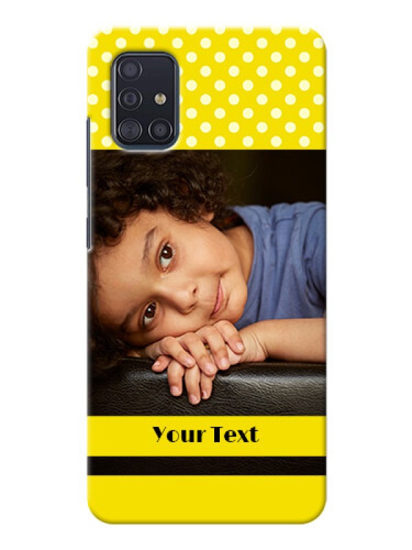 Custom Galaxy A51 Custom Mobile Covers: Bright Yellow Case Design