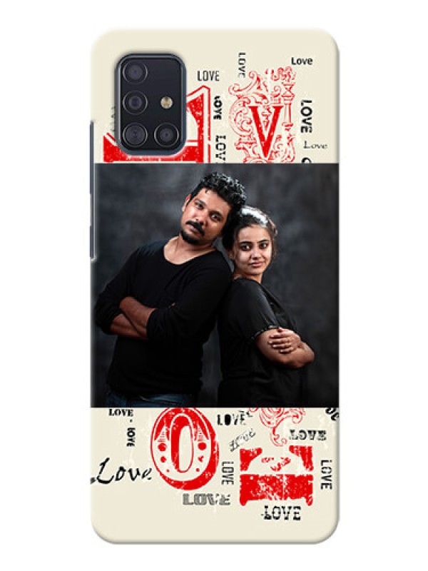 Custom Galaxy A51 mobile cases online: Trendy Love Design Case