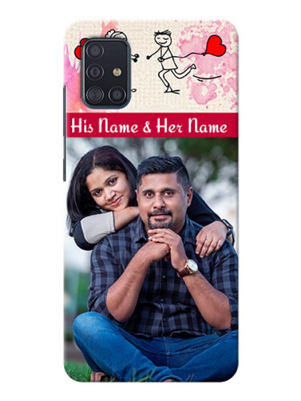 Custom Galaxy A51 phone back covers: You and Me Case Design