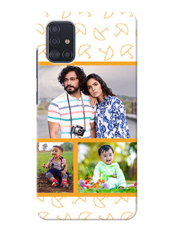 Custom Galaxy A51 Personalised Phone Cases: Yellow Pattern Design