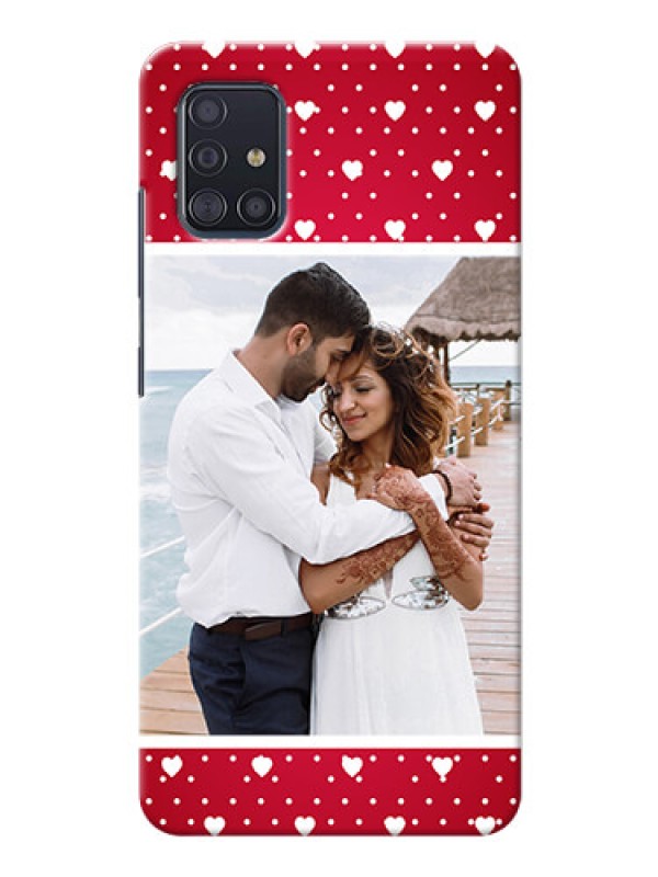 Custom Galaxy A51 custom back covers: Hearts Mobile Case Design