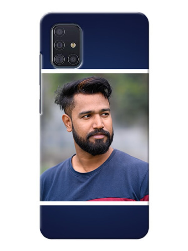 Custom Galaxy A51 Mobile Cases: Simple Royal Blue Design