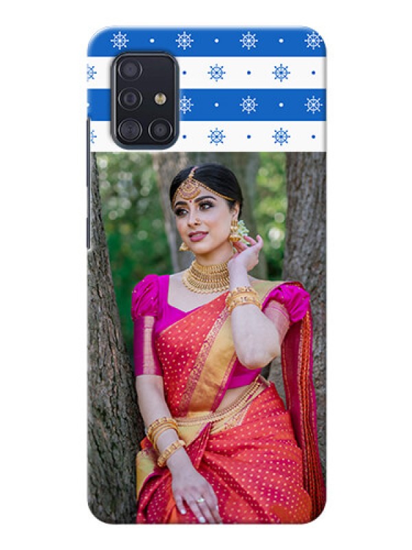 Custom Galaxy A51 custom mobile covers: Snow Pattern Design