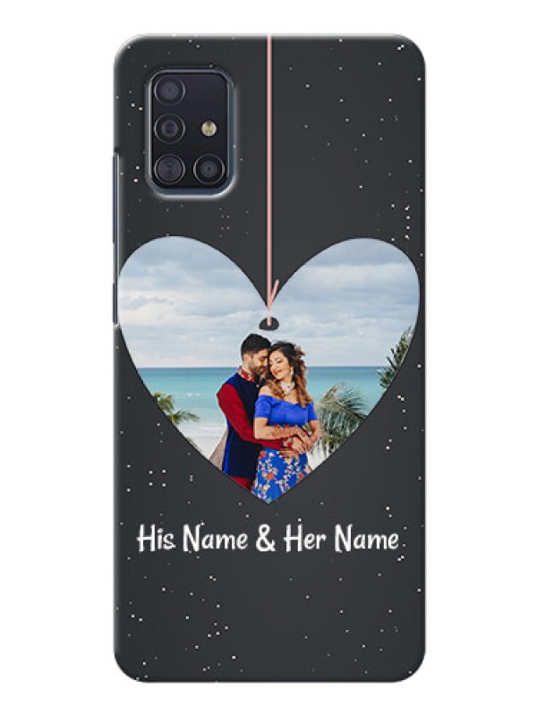 Custom Galaxy A51 custom phone cases: Hanging Heart Design