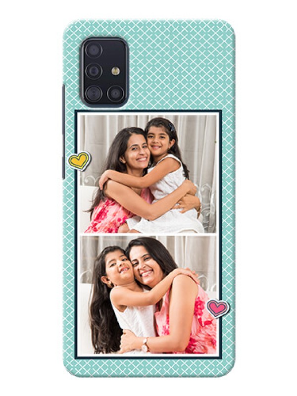Custom Galaxy A51 Custom Phone Cases: 2 Image Holder with Pattern Design