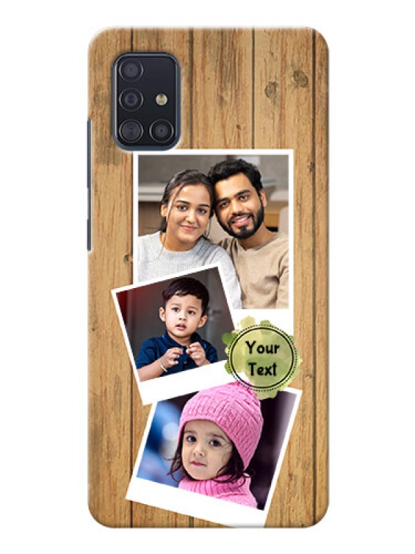 Custom Galaxy A51 Custom Mobile Phone Covers: Wooden Texture Design