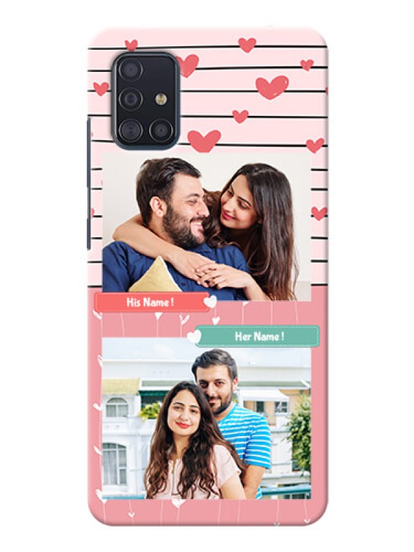 Custom Galaxy A51 custom mobile covers: Photo with Heart Design