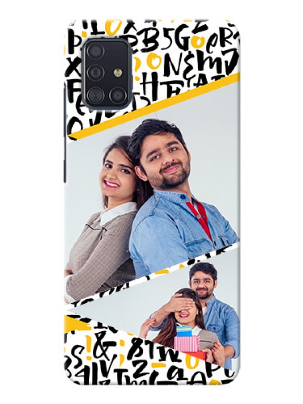 Custom Galaxy A51 Phone Back Covers: Letters Pattern Design