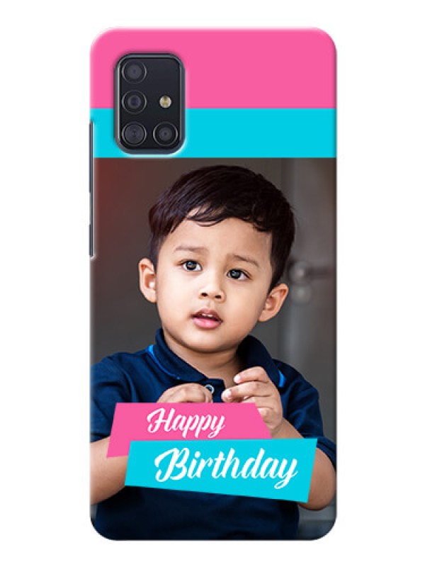 Custom Galaxy A51 Mobile Covers: Image Holder with 2 Color Design